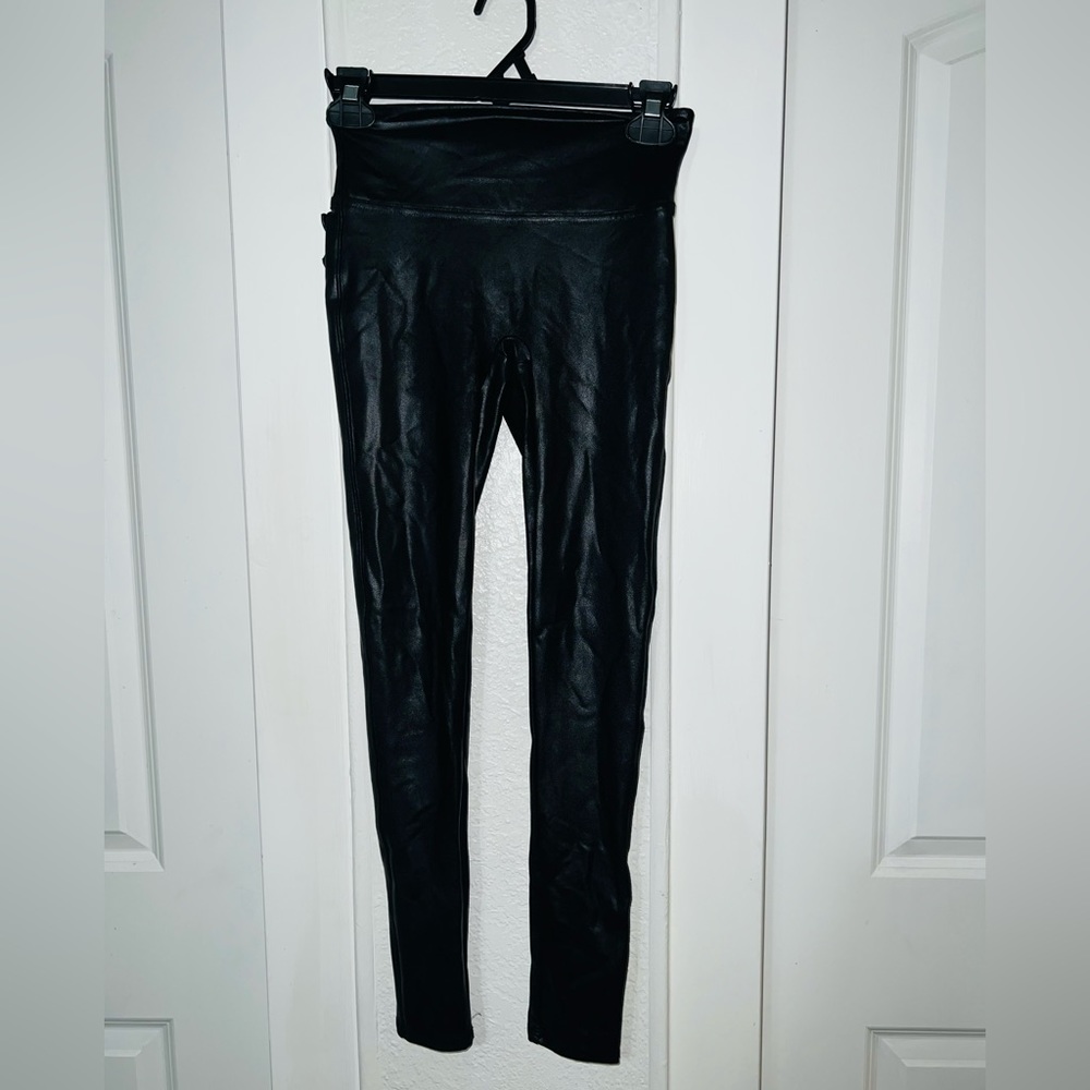 Spanx soft leather leggings